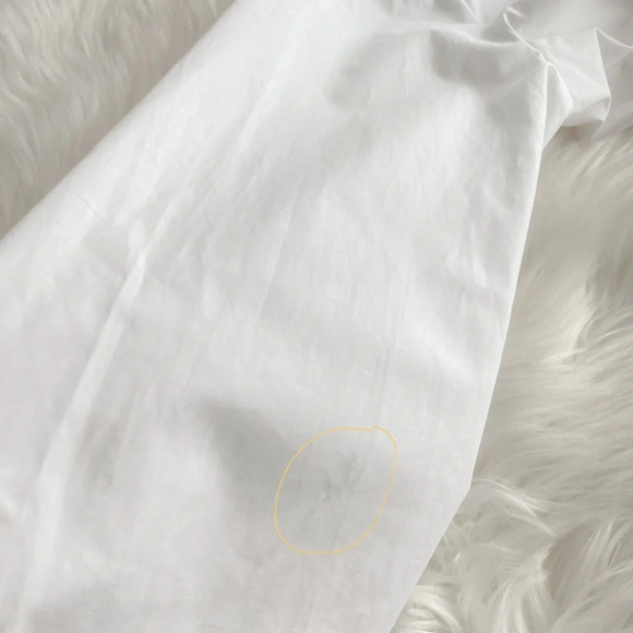 The Attico Delia Cotton Poplin Wrap Front Blouse Top White Faux Button Up - Picture 12 of 16